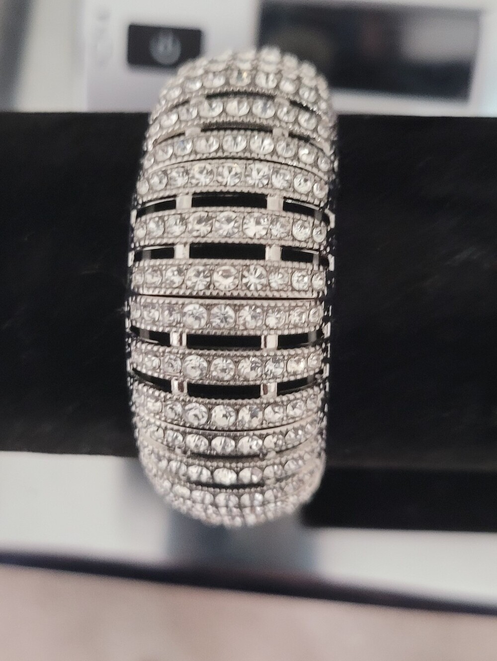 Paparazzi Sparkling Silver Crystal Dome Braclet - Women Jewelry